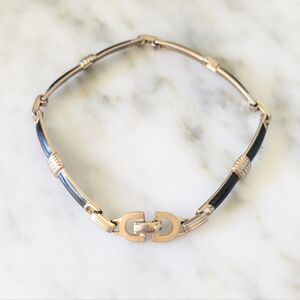 Vintage Black and Gold Christian Dior Bracelet